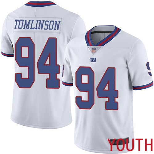 Youth New York Giants #94 Dalvin Tomlinson Limited White Rush Vapor Untouchable Football NFL Jersey->youth nfl jersey->Youth Jersey